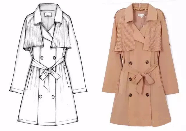 手繪服裝平面款式圖1:1對(duì)照指南 從衣飾到鞋帽的繪制教程